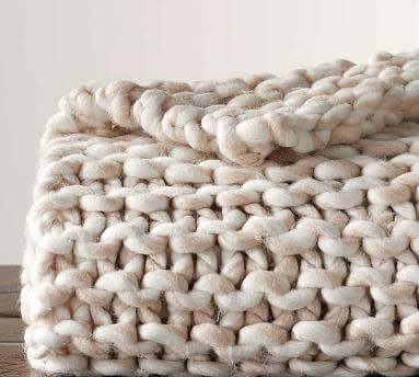 Pottery Barn Chunky Handknit Throw