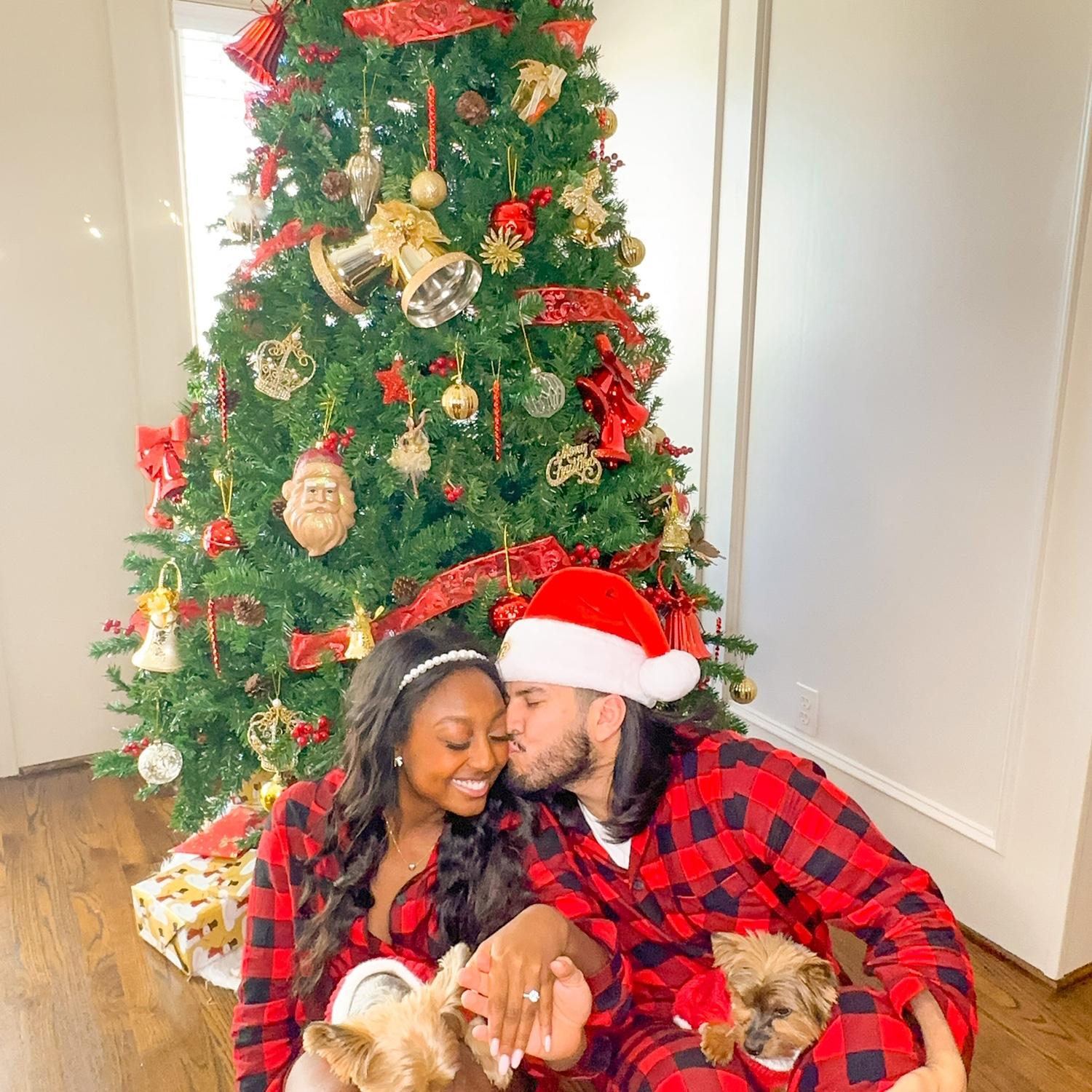 Our first Christmas, just days after getting engaged