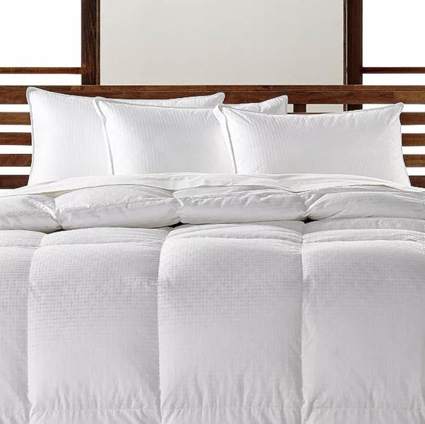 Hotel Collection European Hypoallergenic UltraClean White Goose Down Lightweight Comforter, King