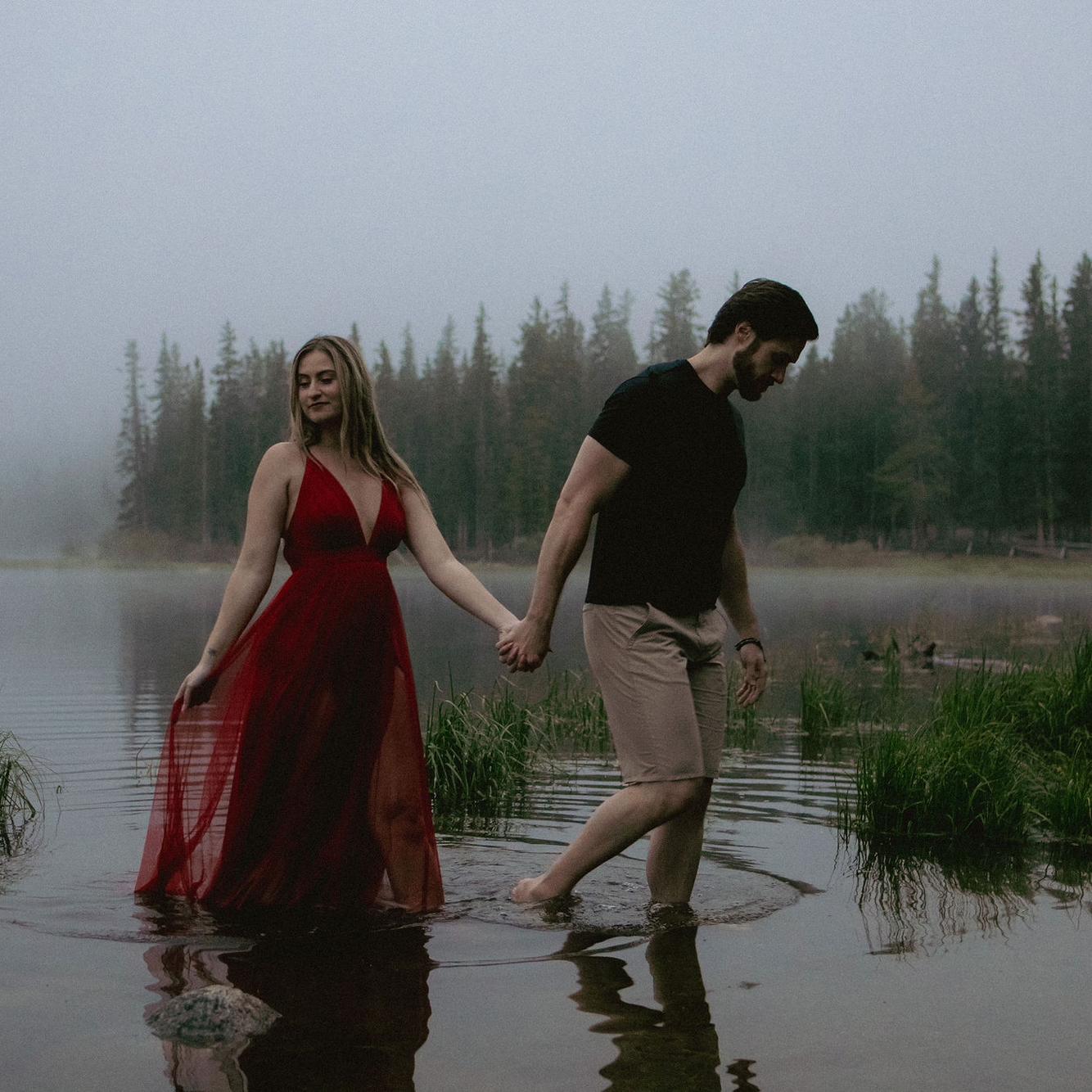 Yes, we got in Echo Lake for these photos! 100% spur of the moment.
