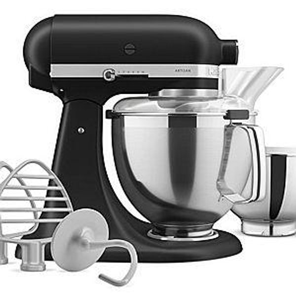 Artisan® Series 5 Quart Tilt-Head Stand Mixer with Premium Accessory Pack - Black Matte | KitchenAid US