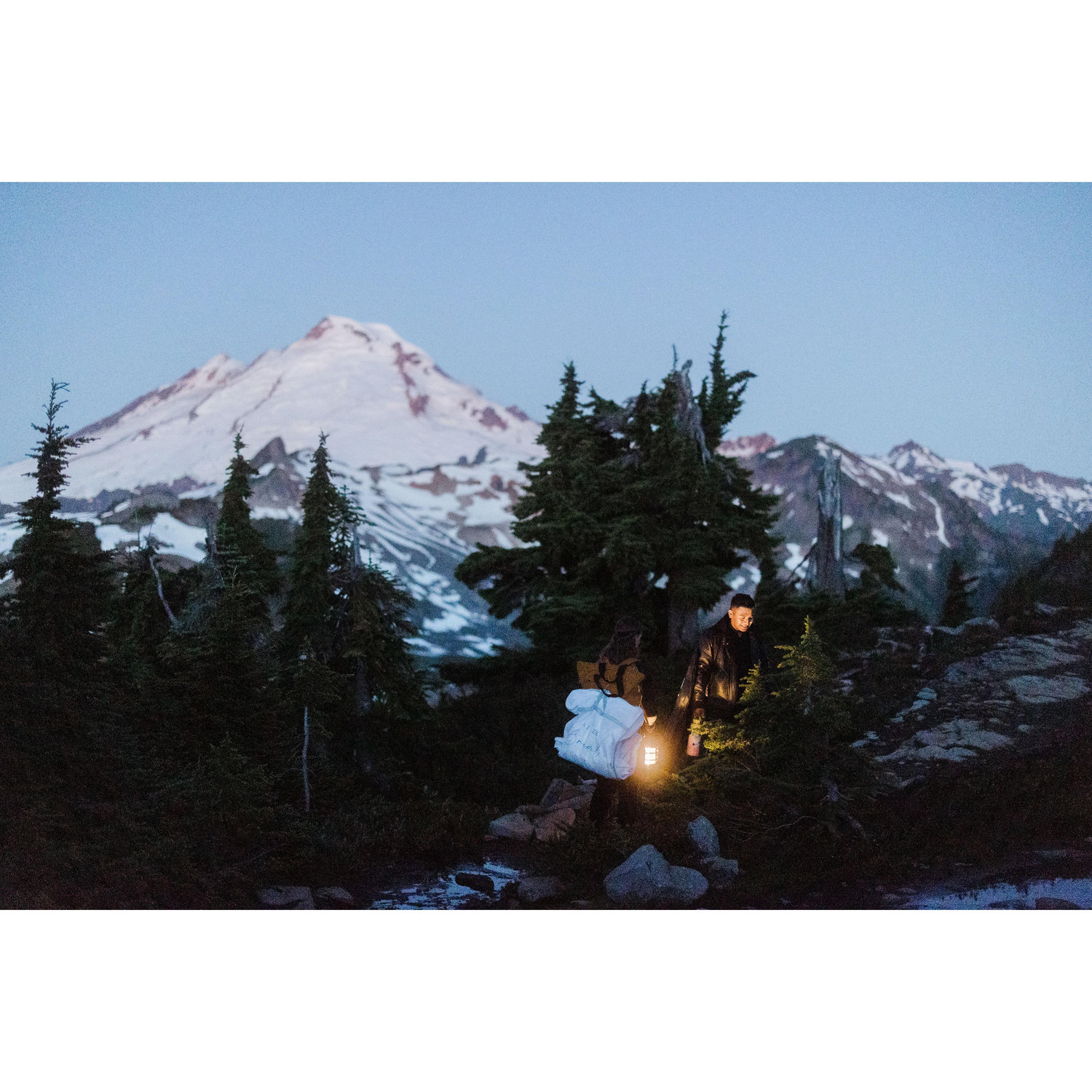 Hiking up before dawn