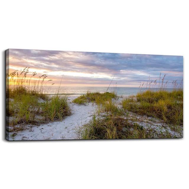 canvas wall art for living room bedroom Wall Decor ocean sand dunes grass Landscape painting Ready to Hang Home Decorations office family bathroom kitchen sea beach canvas art Prints pictures Works