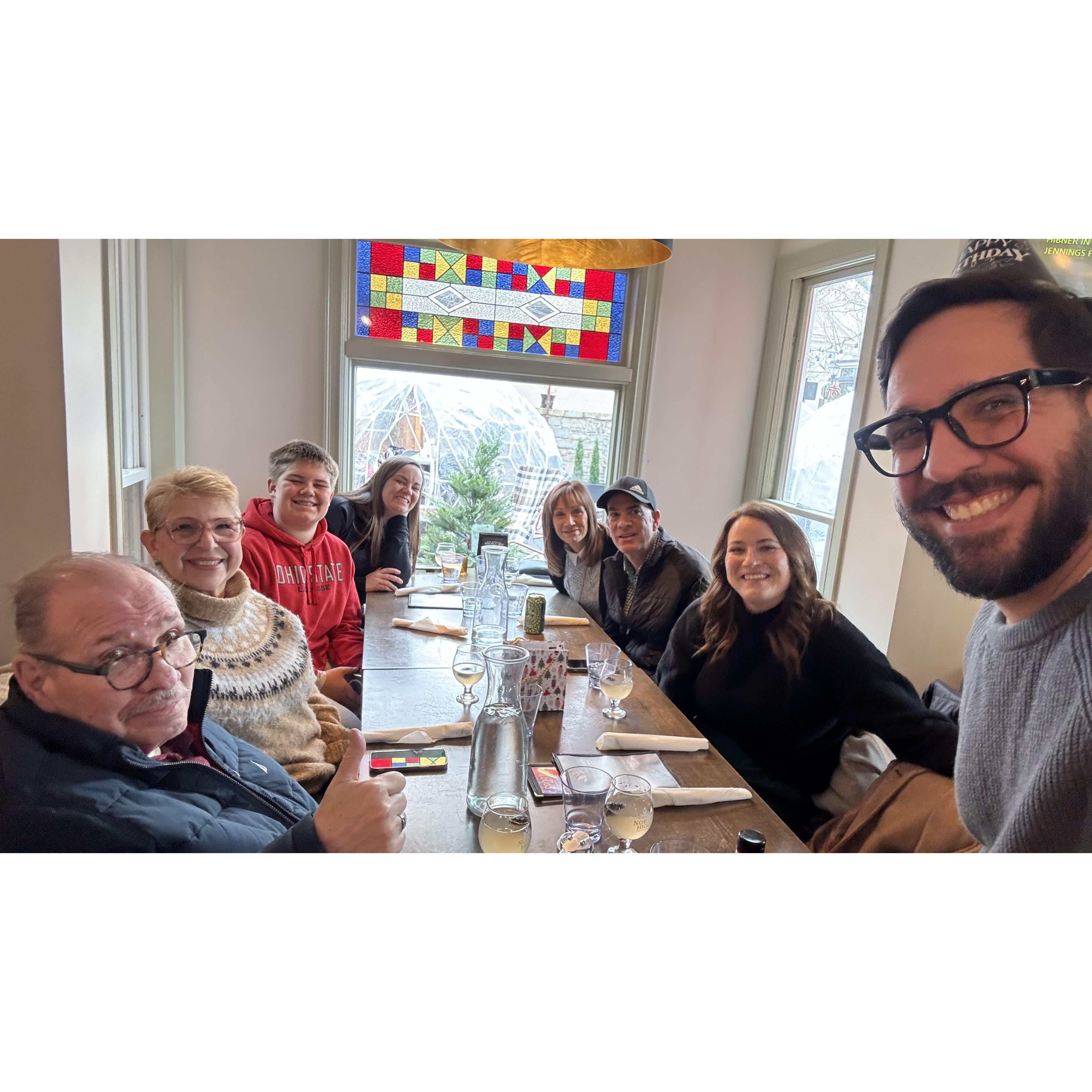 Our families meeting for the first time