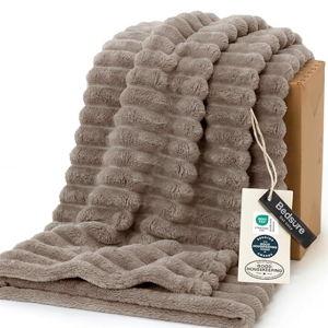 Bedsure GentleSoft Light Brown Throw Blanket for Couch - Cozy Soft Fleece Blankets for Women, Cute Small Throws for Girls, 50x60 Inches