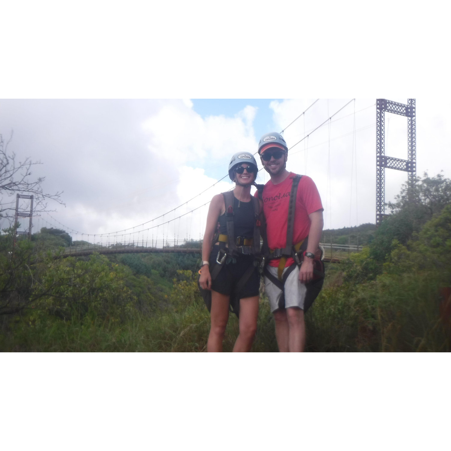 Zip-lining on Maui