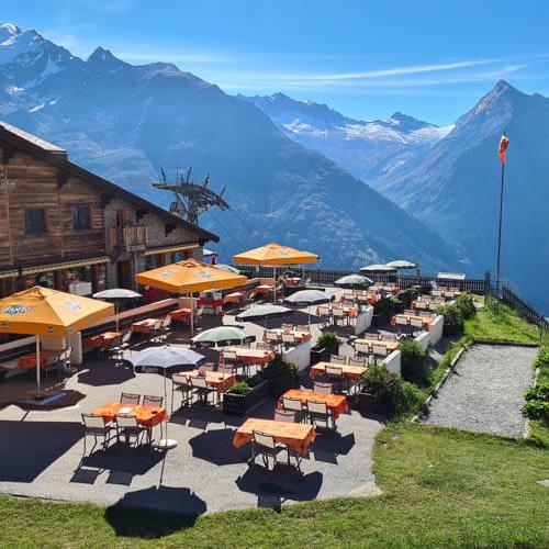 Dinner in Swiss Alps