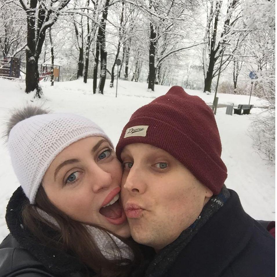 Having fun in snowy Munich