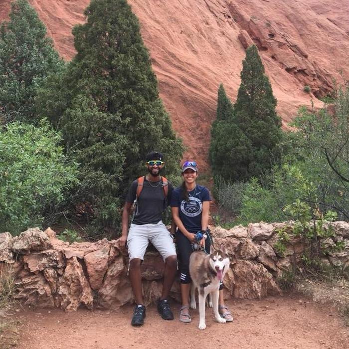 Fun Fact: Dylan and Daiana have a one and a half year old Siberian Husky, named Glacier!
Garden of the Gods, CO- July 2018