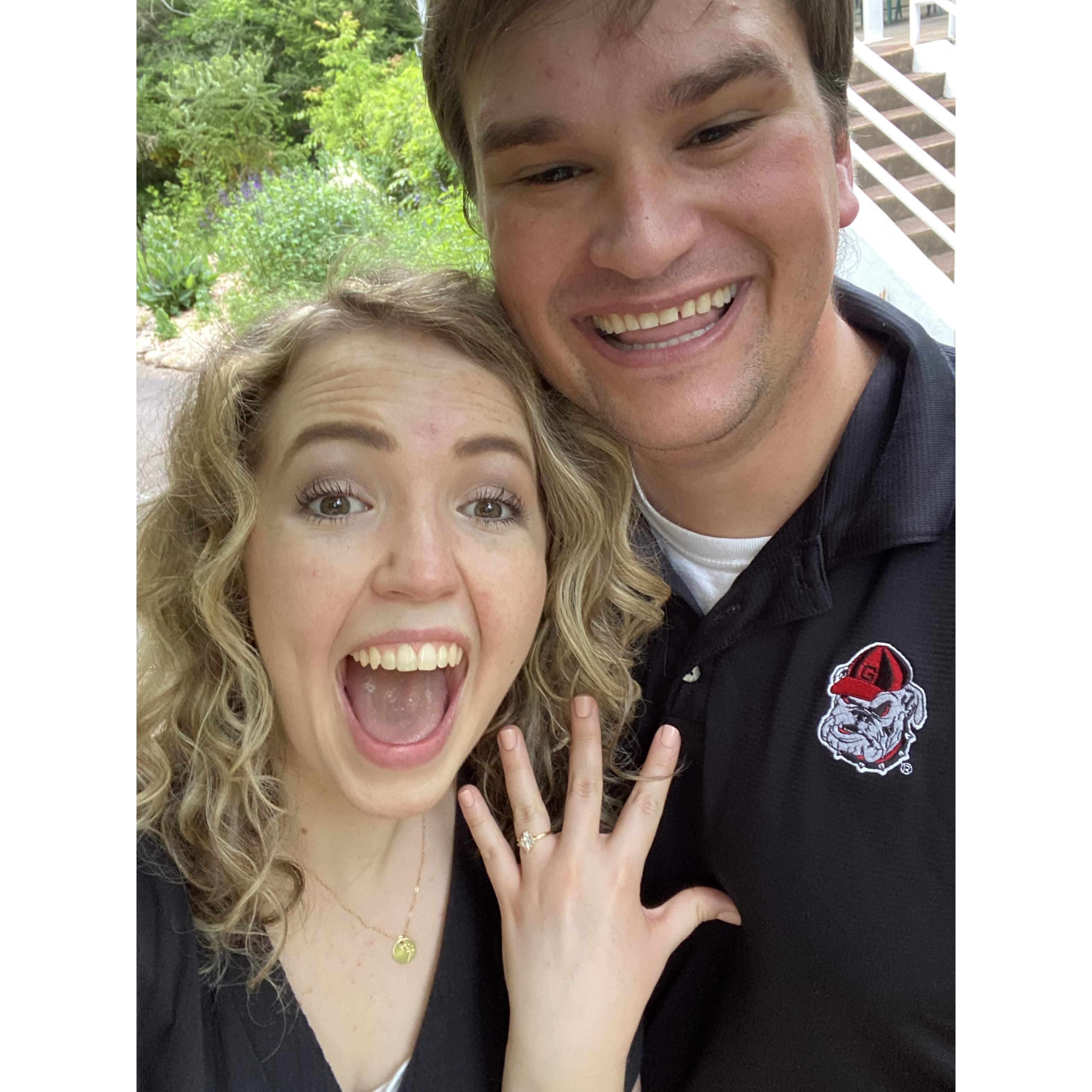 The day Ben proposed. Krista took some amazing professional photos, but this is the selfie we sent to friends and family!