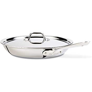 All-Clad 4110 Stainless Steel Tri-Ply Bonded Dishwasher Safe Fry Pan Cookware, 10-Inch, Silver