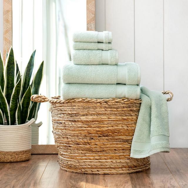 6pc Noah Bath Towel Set Sage - Martha Stewart