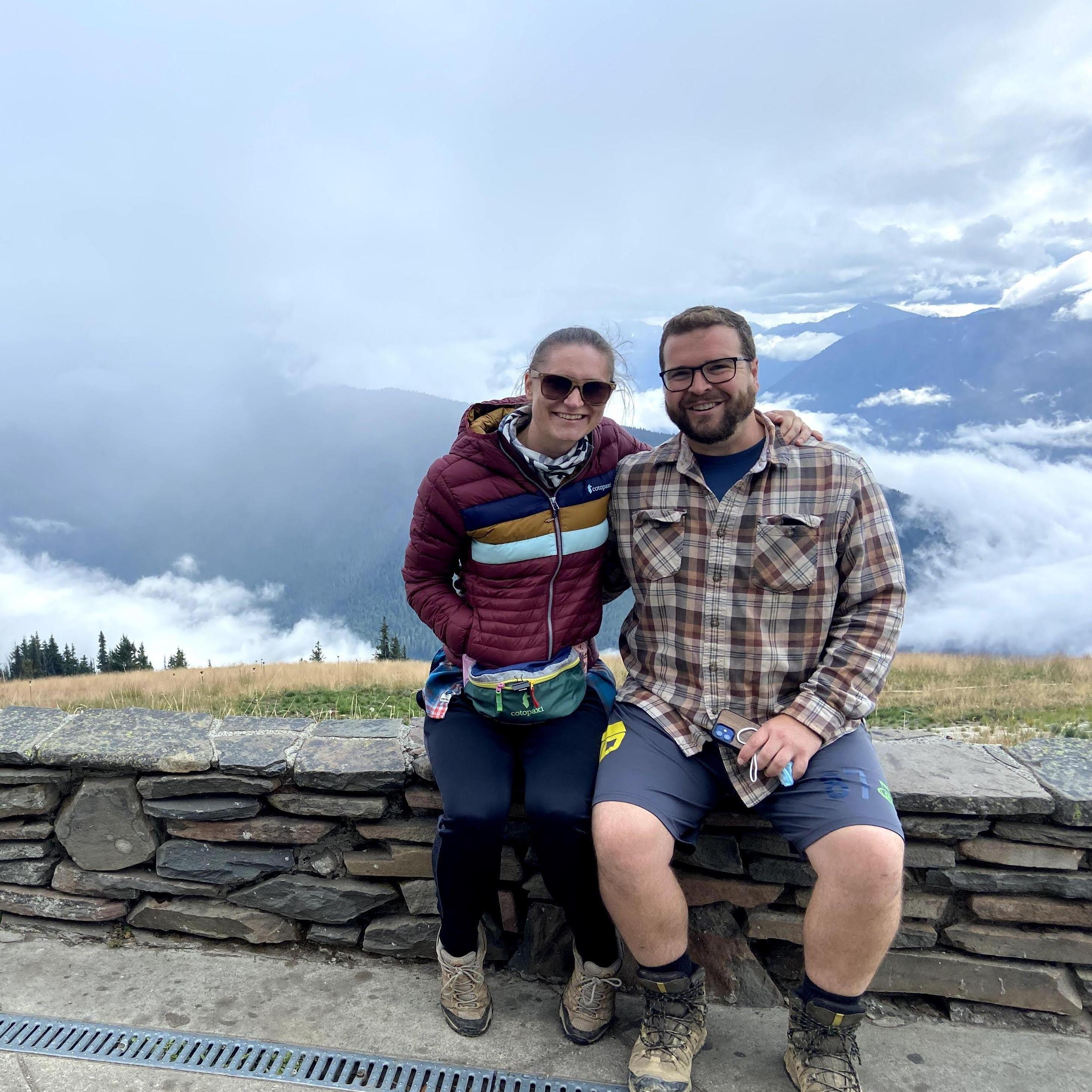View from Hurricane Ridge on our trip to Seattle. "You guys look like an old married couple."