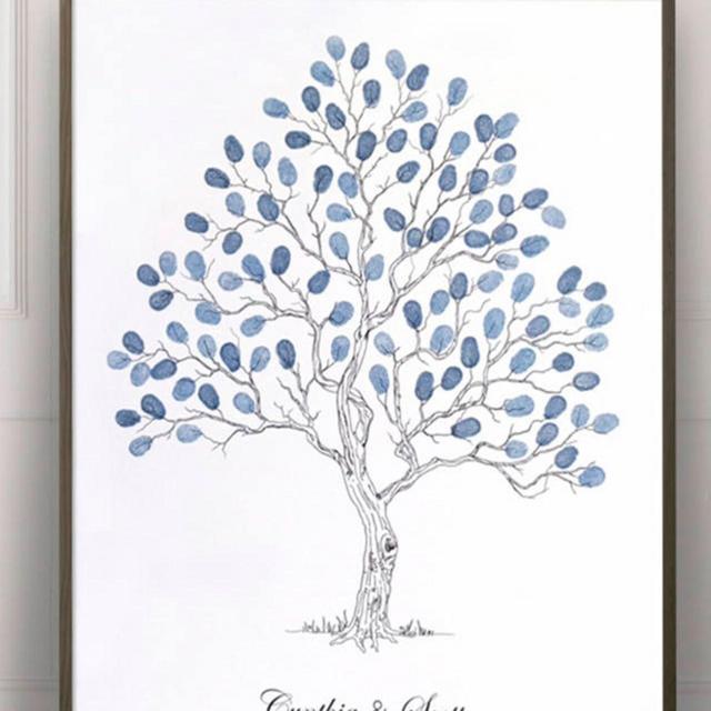 Wedding Guest Book Personalised A2 Twisted Tree