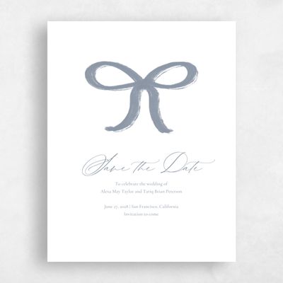 Blue Wedding Save the Date - Chausey Portrait