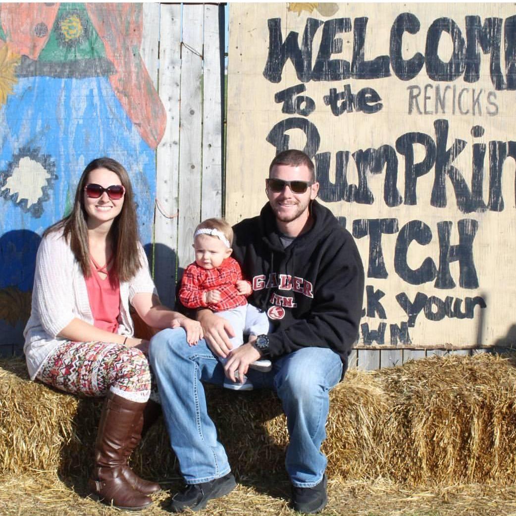 Pumpkin patch trip with our little pumpkin. October 2017