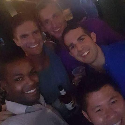 First photo of us - taken on the night we met (August 18, 2016) at Metro on Mass Ave in Indy.