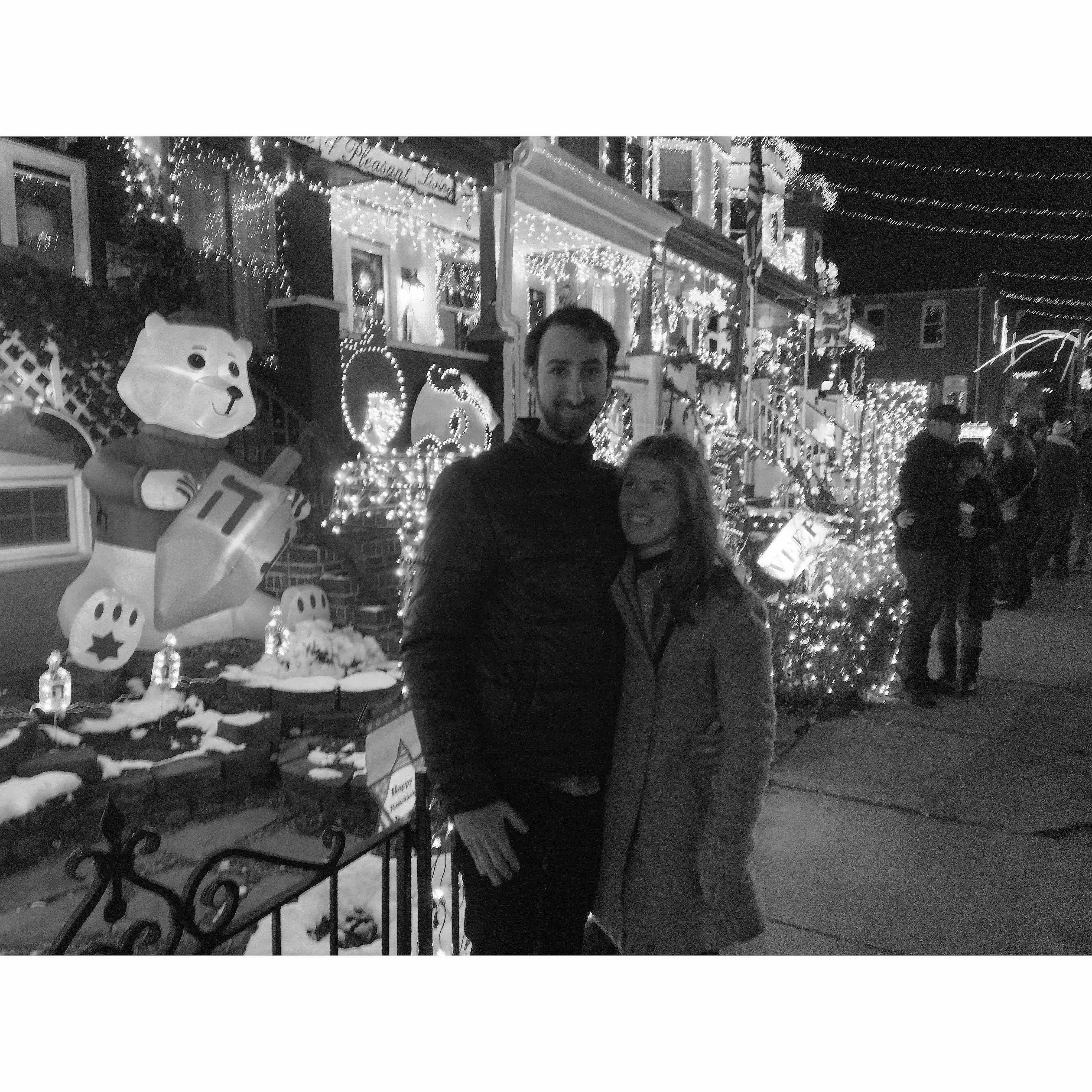 First photo together, Baltimore "Miracle of 34th street", Winter 2017