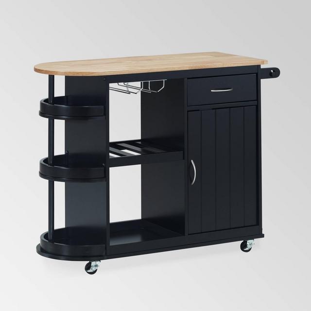 Corby Kitchen Cart Black - Christopher Knight Home
