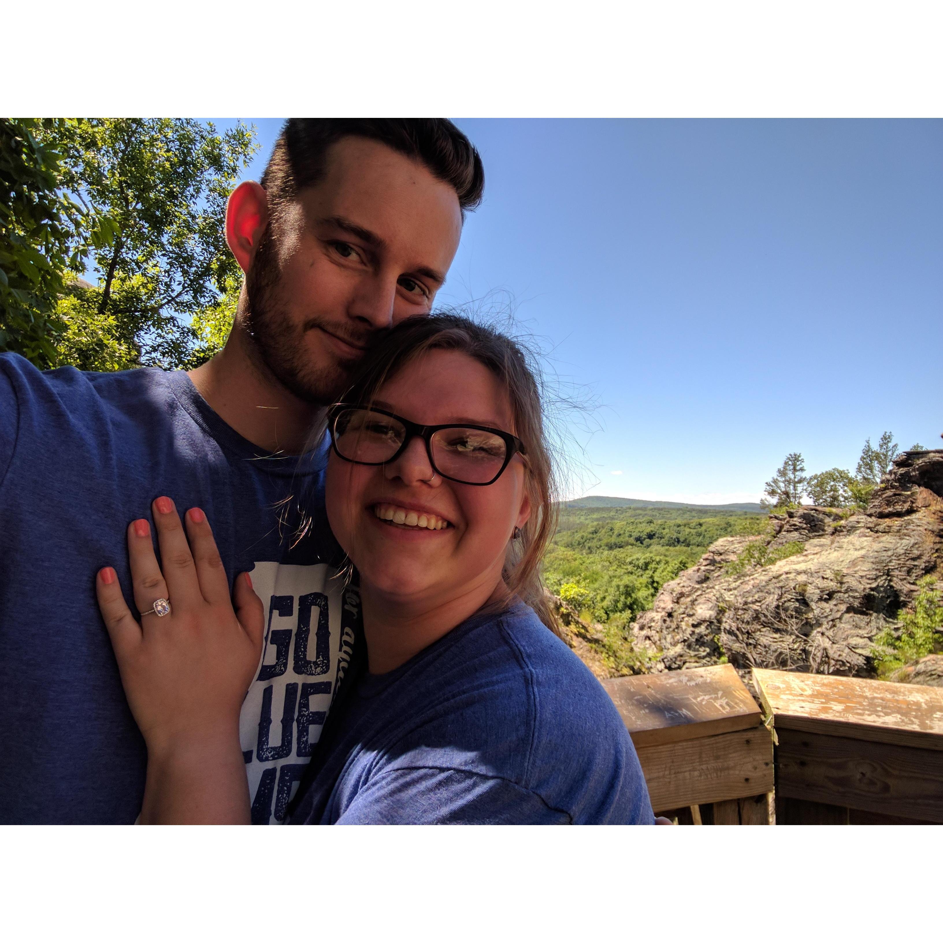 He proposed! Garden of the Gods, May 21, 2017