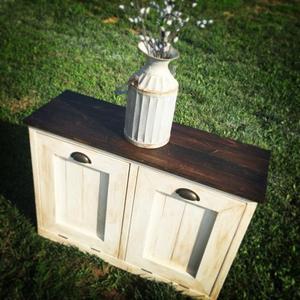 Wooden Trash/Recycle cabinet