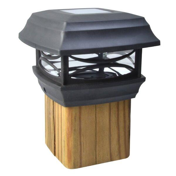 White Solar Powered LED Fence Post Cap