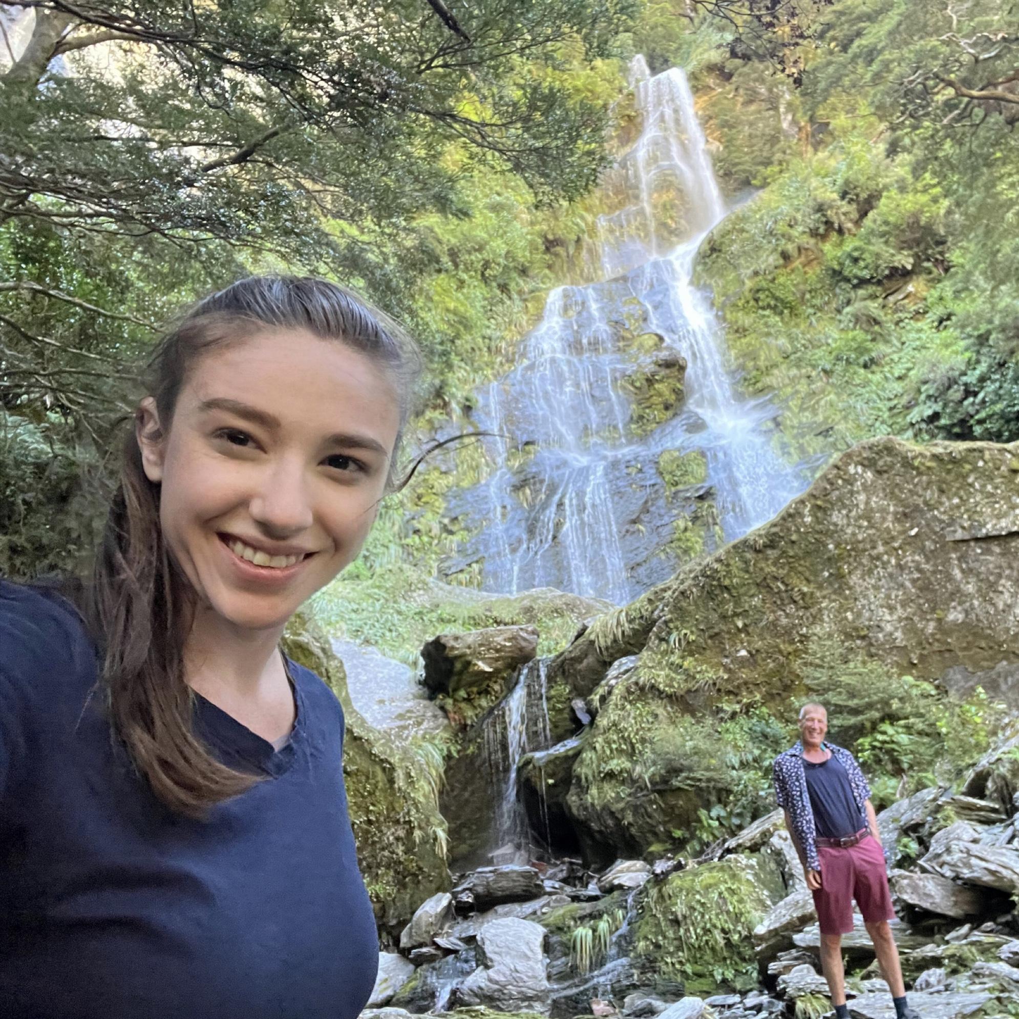 A beautiful waterfall on a hike of Aspiring Station.