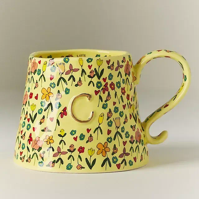 The Mud Fairy Stoneware Monogram Mug