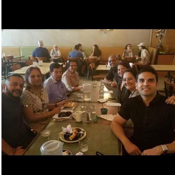 The groom's family pigging out!