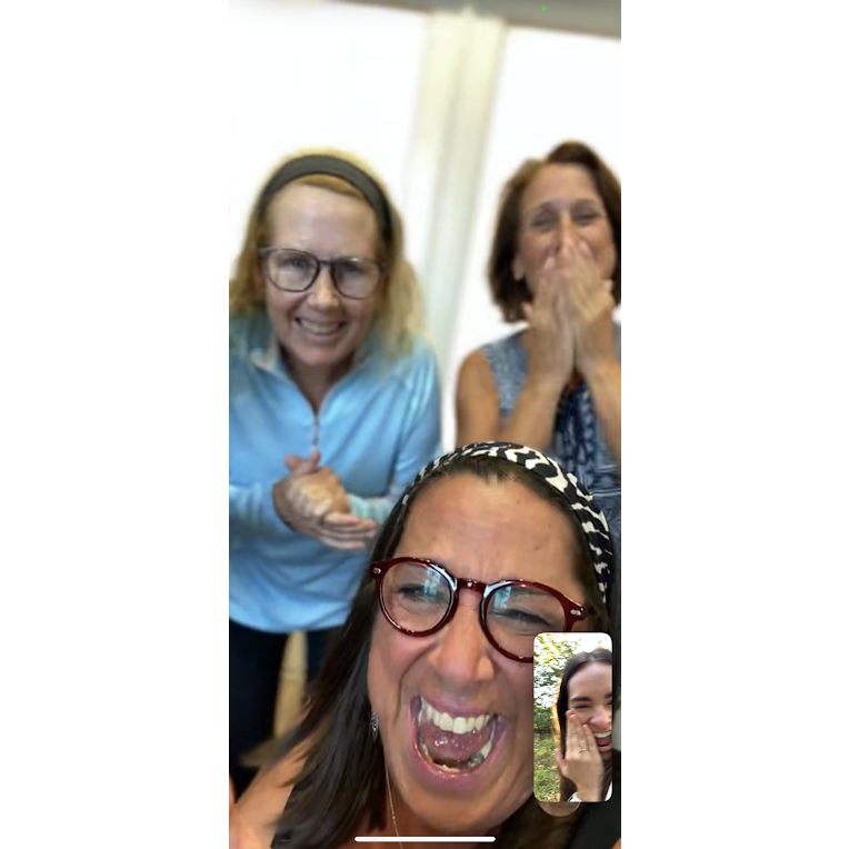 When Mom & friends found out we were engaged!