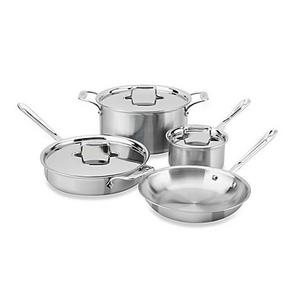 All-Clad d5 Brushed Stainless Steel 7-Piece Cookware Set