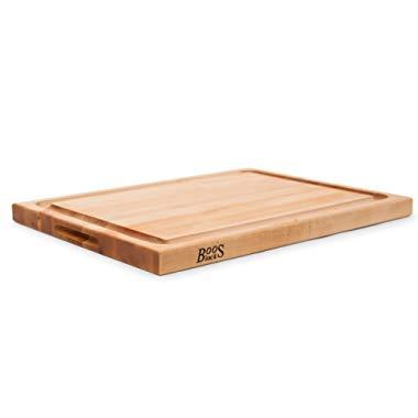 John Boos Maple Wood Edge Grain Reversible Cutting Board with Juice Groove, 24 Inches x 18 Inches x 1.5 Inches