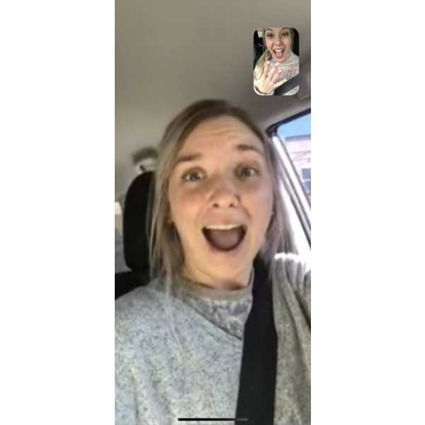 telling Hannah the big news!