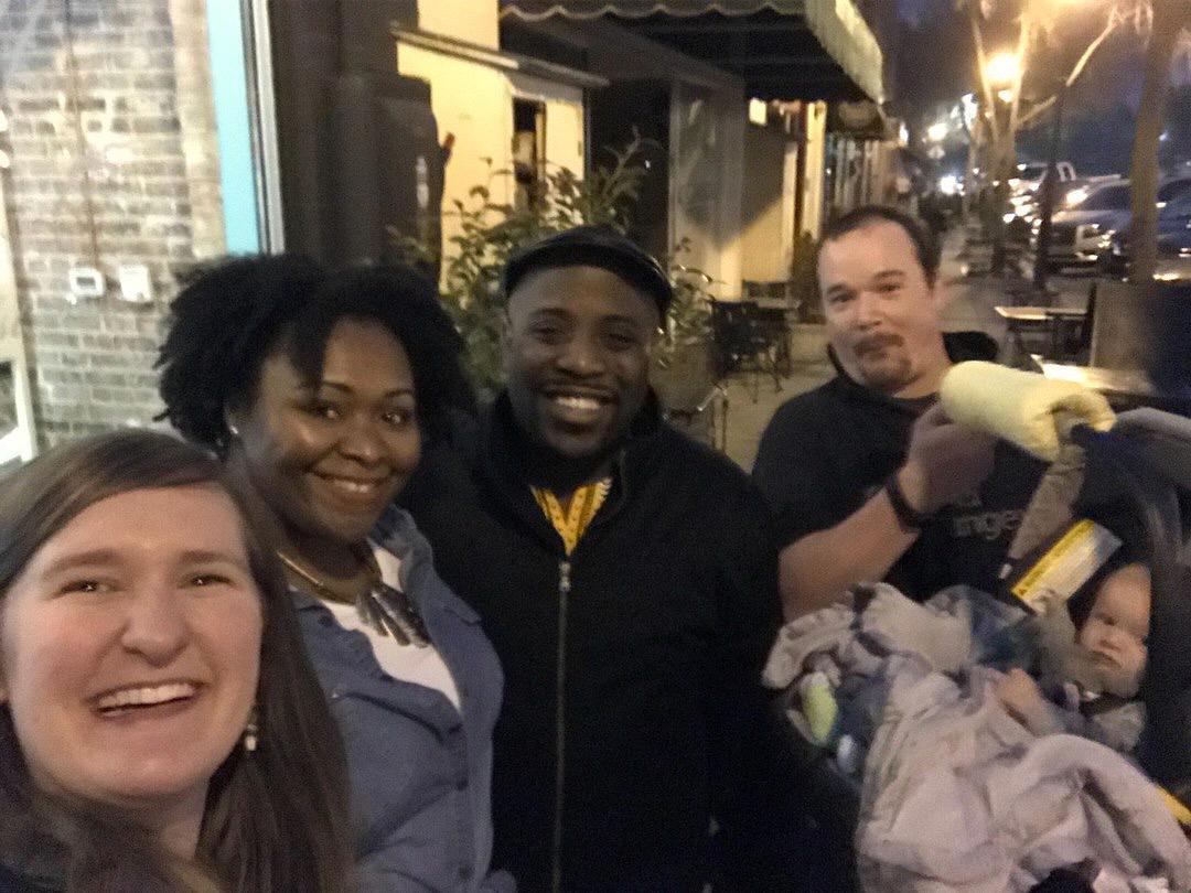 After dinner with friends in Raleigh, NC -February 2018