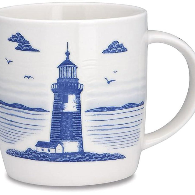 Cape Shore Atlantic Coffee Tea Mug Cup, Lighthouse Gifts for Birthday Christmas, 14 Oz