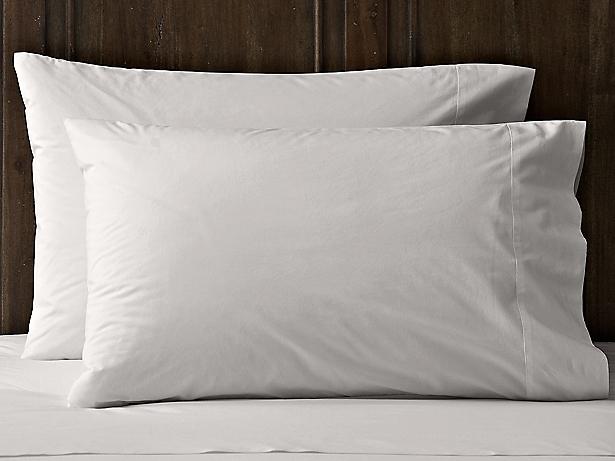 Italian Vintage-Washed 464 Percale Pillowcases (Set of 2) in Mist