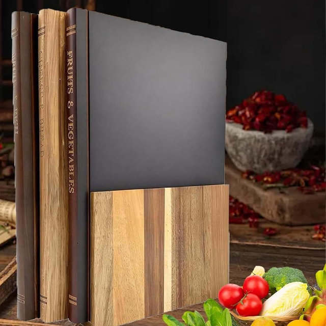 The Original Cutting Board Library 100% Acacia Wood,Cutting Boards That Look Like Books,Book Cuttings Board Set Of 3 decorative and functional cuttings boards wit For Kitchen,Meat Vegetable (1SET)