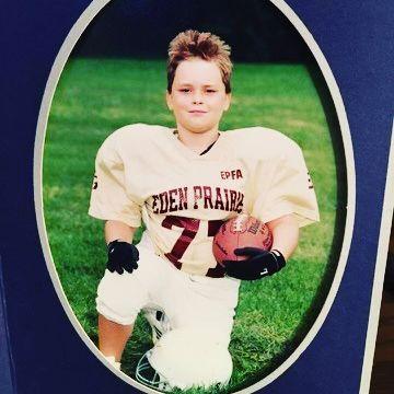 Striking fear into the hearts of peewee football players.