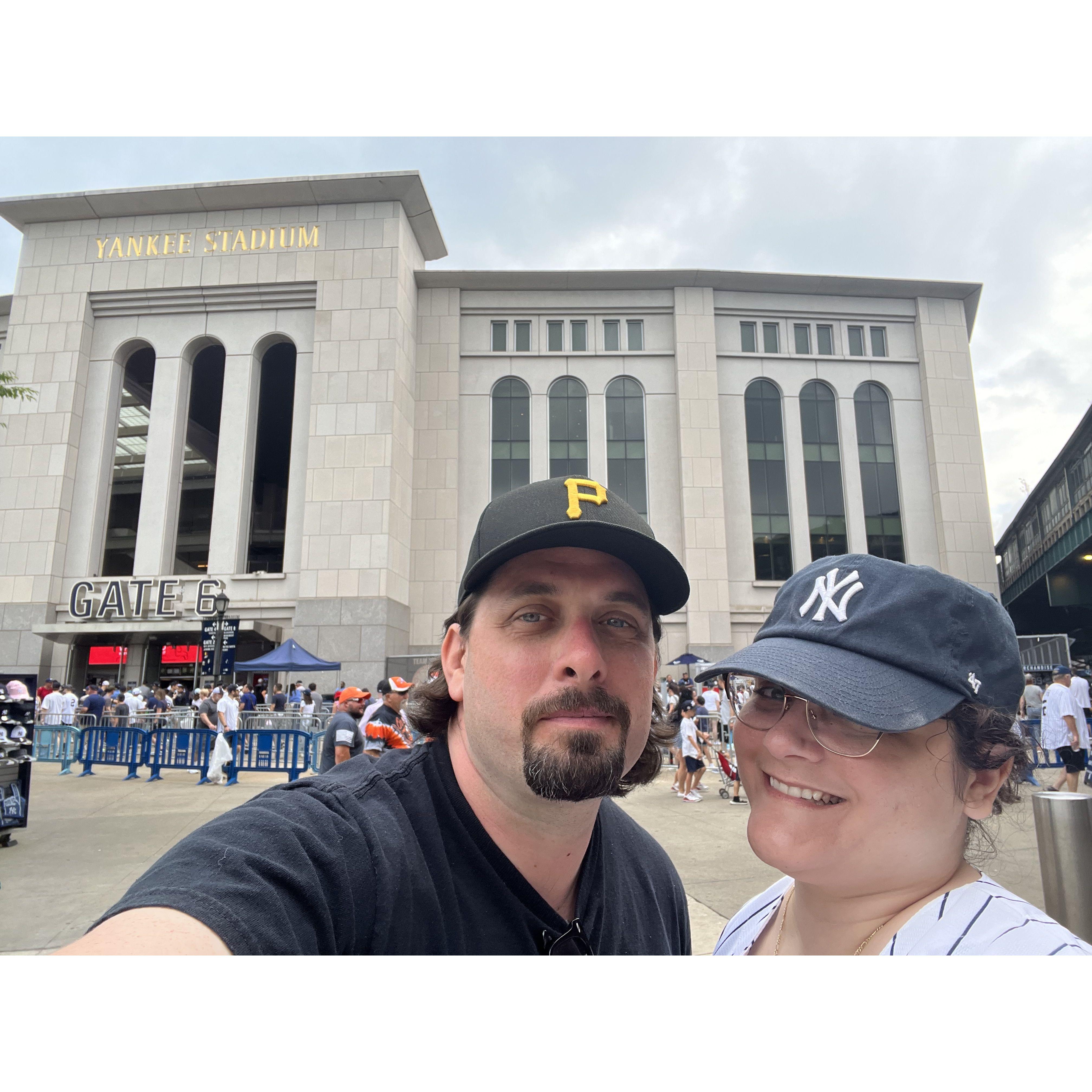 The day after our engagement - Yankee Stadium 7/4/23