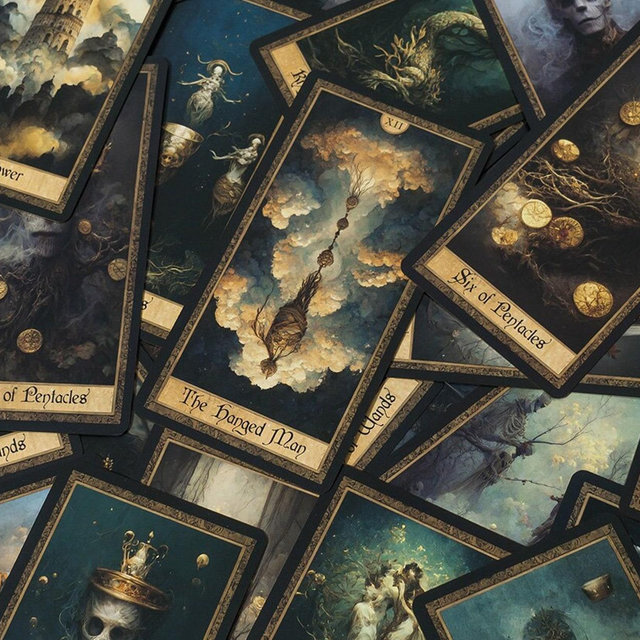 Erethereal Shadow Work Tarot Card Deck | Beautiful Antique Victorian Gothic Tarot Cards Deck