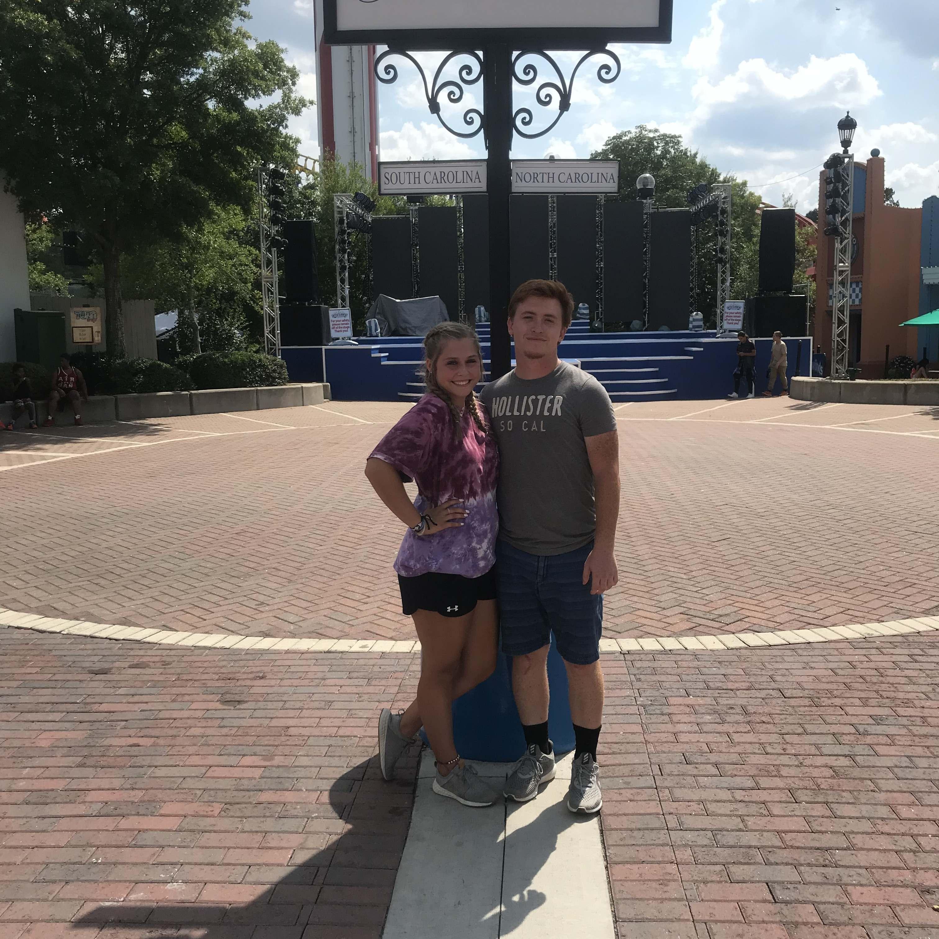 Carowinds with our friends Anna and Cameron