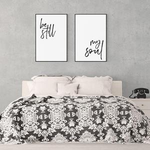 SpecsDecorCo - Be Still My Soul Artwork / Set of 2 Prints / Minimalist Decor / Above The Bed Art / Bedroom Decor / Home Decor / Modern Trendy Artwork / Wedding Gift (24 x 36 Inches)