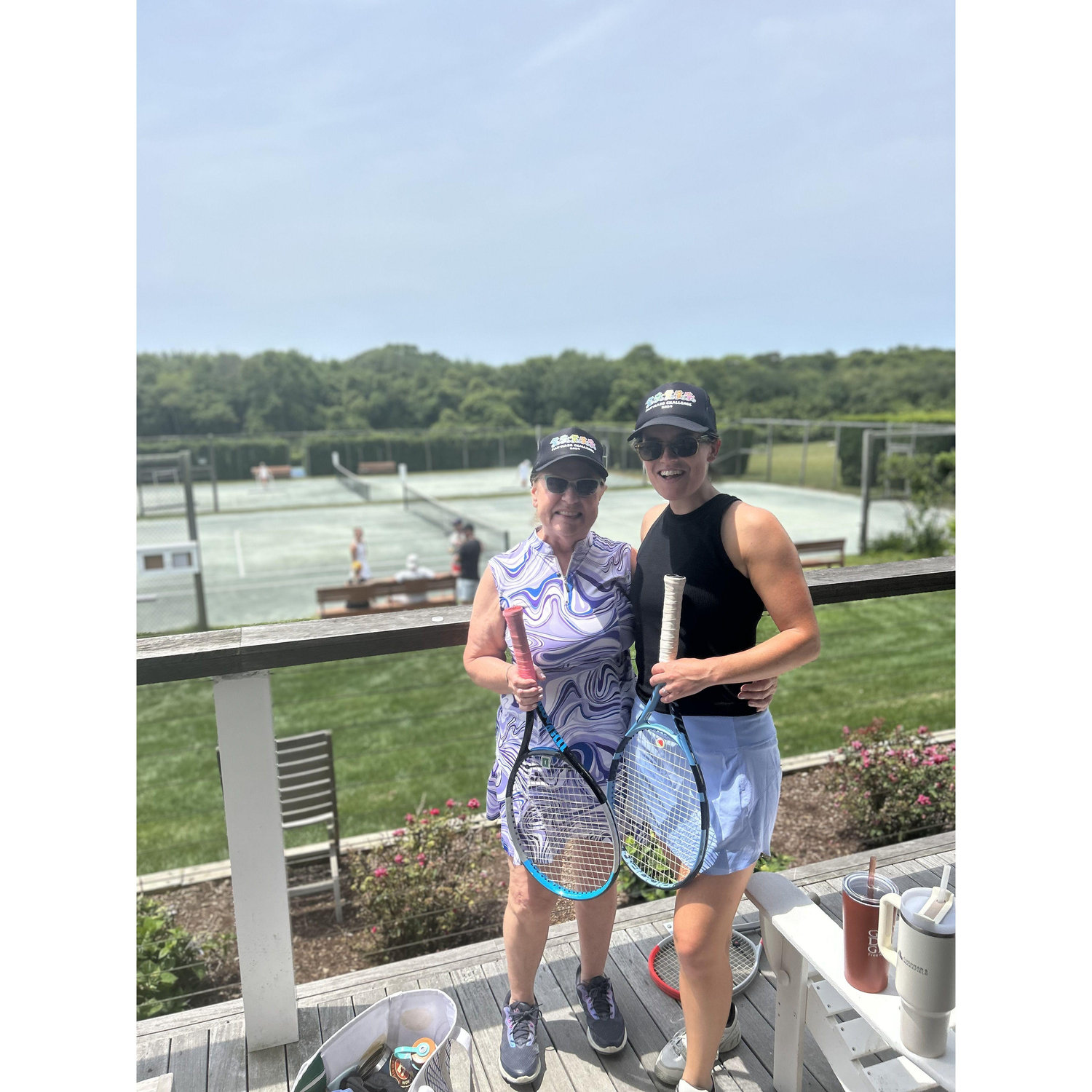 Norah and Jane at the Annual Fourth of July Tennis Tournament