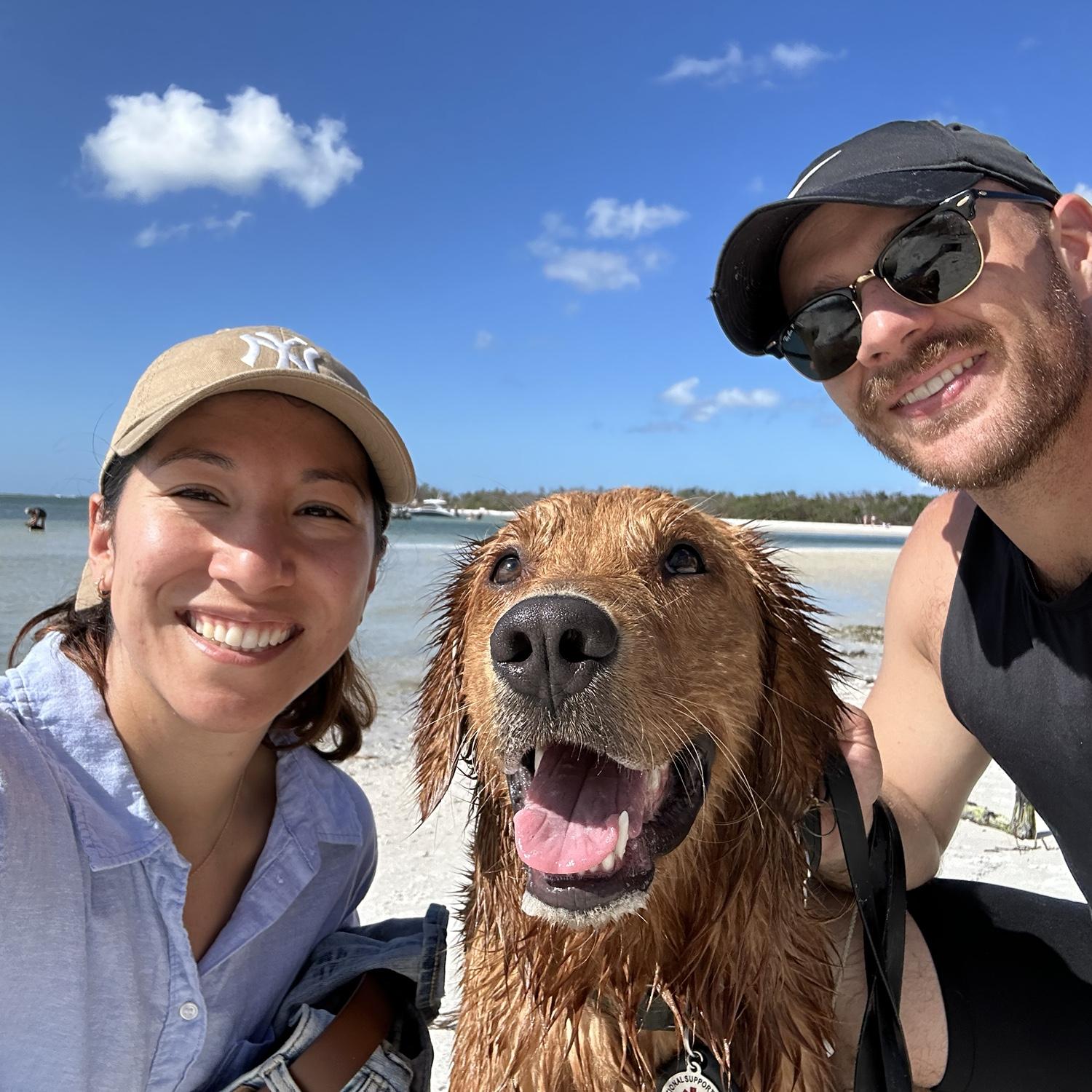 Leon’s first time in the beach