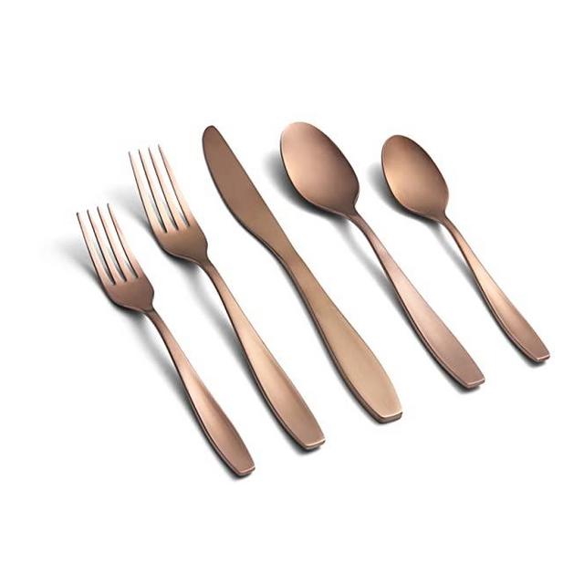 Cambridge Silversmiths January Copper Satin 20-Piece Flatware Set, Service for 4