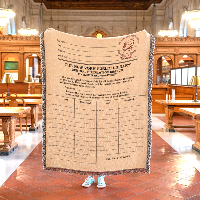 NYPL Library Card Blanket