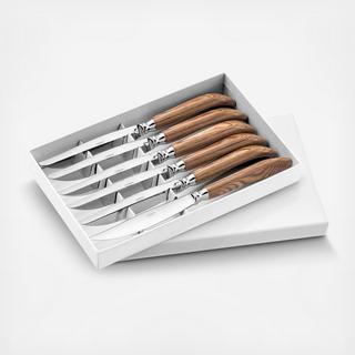 Orio Wood Steak Knife, Set of 6