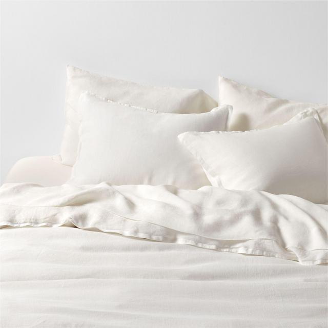 New Natural EUROPEAN FLAX ™-Certified Linen Pampas Ivory King Duvet Cover