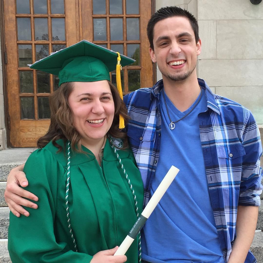 After my graduation ceremony from Michigan State University