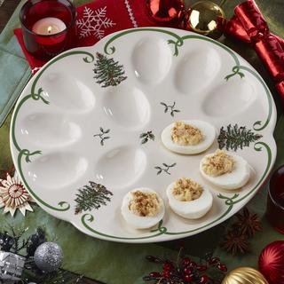 Christmas Tree Devilled Egg Dish